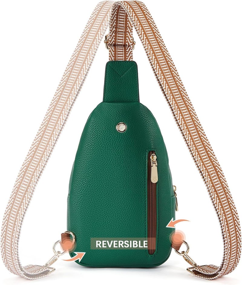 Bostanten Small Sling Bag for Women Leather Crossbody Bags Fanny Pack Chest Bag for Travel - Image 5